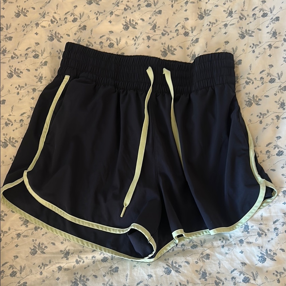 Athleta Blue and Green Athletic Shorts Lightweight Performance